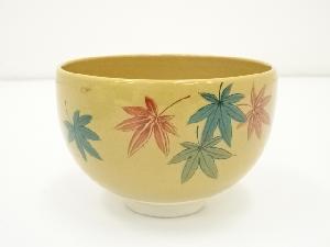 九谷焼　吉祥造　色絵紅葉茶碗